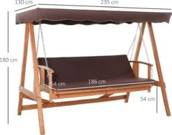 Outsunny Hollywoodschommel Hout Tuinschommel Schommelbank Ligfunctie 3 Personen 84A-185 10 Outsunny Hollywoodschommel Hout Tuinschommel Schommelbank Ligfunctie 3 Personen 84A-185 -Fijne Tuinmeubelwinkel 1200x936 2