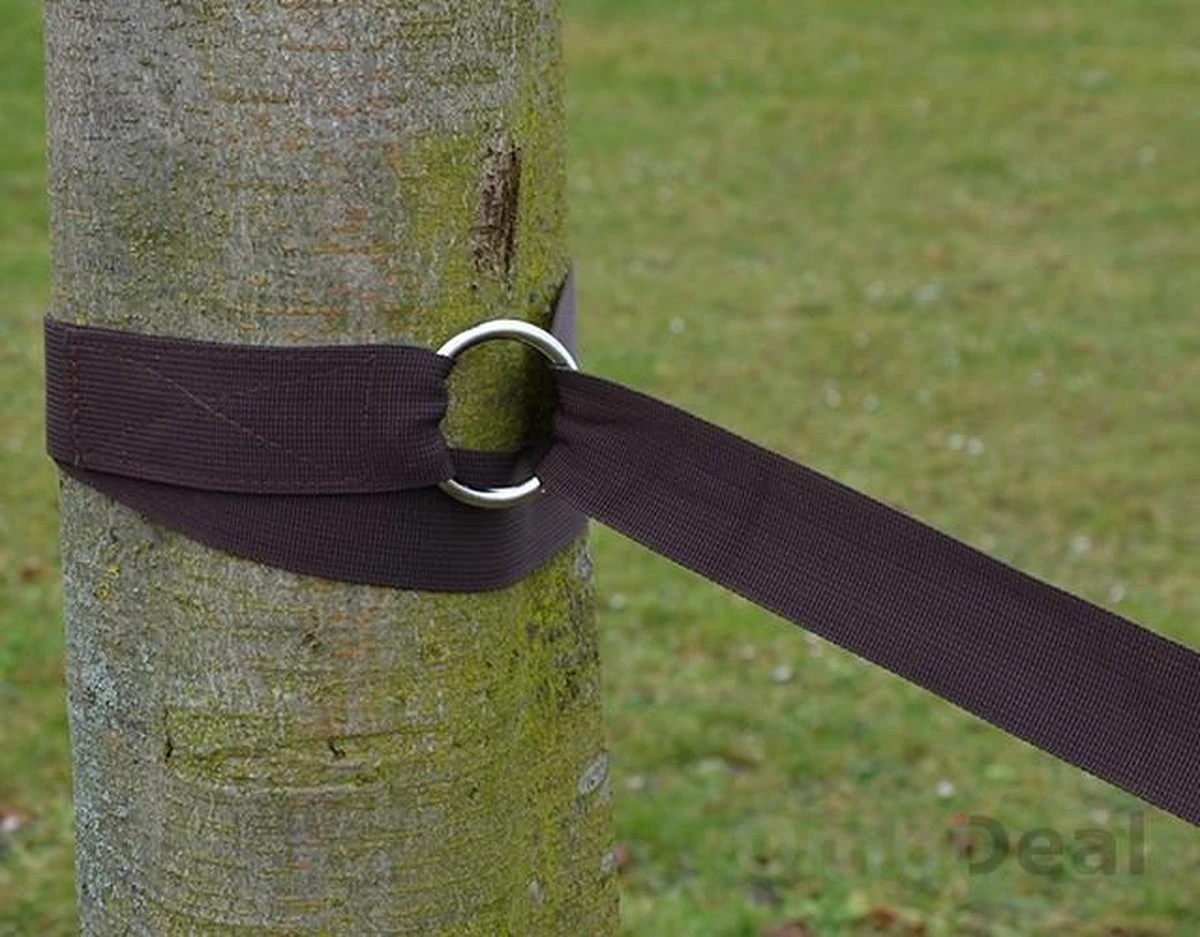 Ophangset Voor Hangmat - 2 Riemen 320x5cm - 250kg Bevestiging - Boom Ophanging Bruin 4 Ophangset Voor Hangmat - 2 Riemen 320x5cm - 250kg Bevestiging - Boom Ophanging Bruin - Afbeelding 4