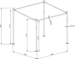 SORARA® Milano Paviljoen - Grijs - 285x300 Cm. -Fijne Tuinmeubelwinkel 1200x939