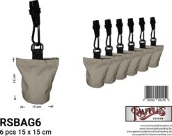 Merkloos 6 Zandzakjes Tegen Op- Of Wegwaaien Van Uw Hoes - Tuinkussenhoes - RSBAG6