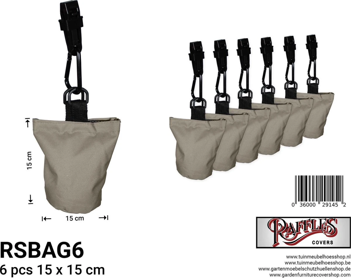Merkloos 6 Zandzakjes Tegen Op- Of Wegwaaien Van Uw Hoes - Tuinkussenhoes - RSBAG6 1 Merkloos 6 Zandzakjes Tegen Op- Of Wegwaaien Van Uw Hoes - Tuinkussenhoes - RSBAG6