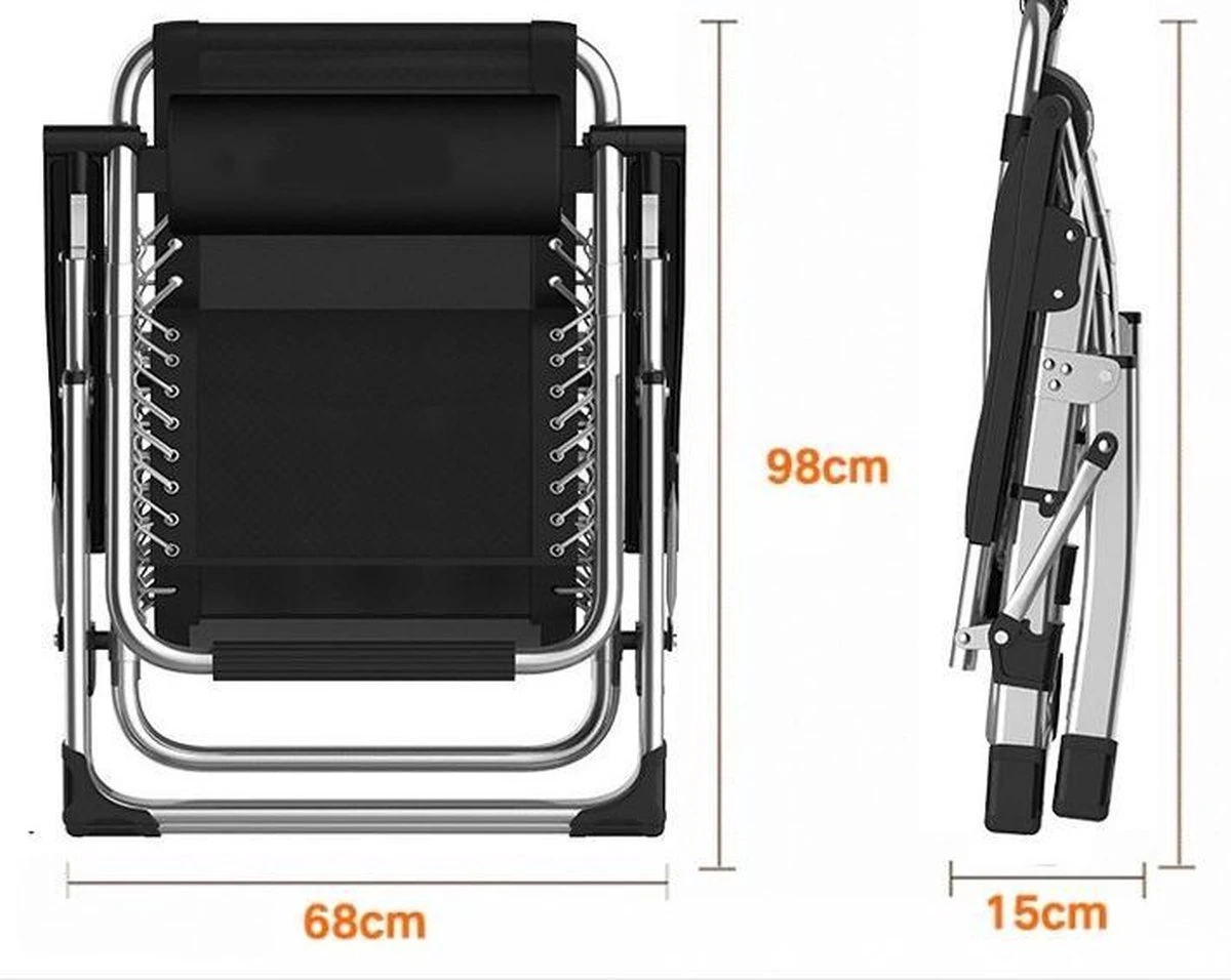 Brulo - Ligstoel Tuin - Ligstoelen - Strandstoel Opvouwbaar - Tuinstoel - Incl Tafel En Hoofdkussen 11 Brulo - Ligstoel Tuin - Ligstoelen - Strandstoel Opvouwbaar - Tuinstoel - Incl Tafel En Hoofdkussen - Afbeelding 11