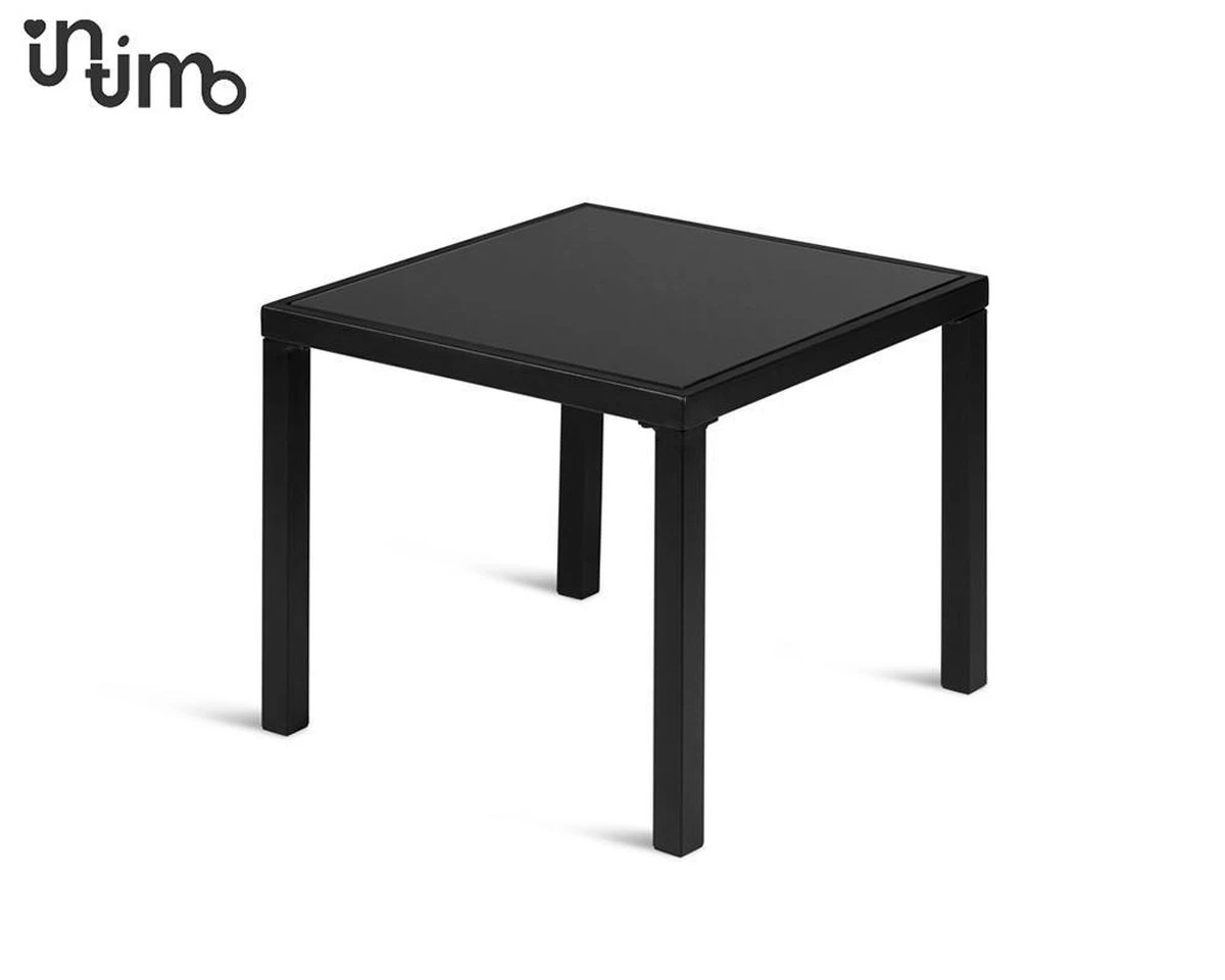 Intimo Ligbeddenset + Tafel - Zwart - 163x60x65/45x45x40 3 Intimo Ligbeddenset + Tafel - Zwart - 163x60x65/45x45x40 - Afbeelding 3