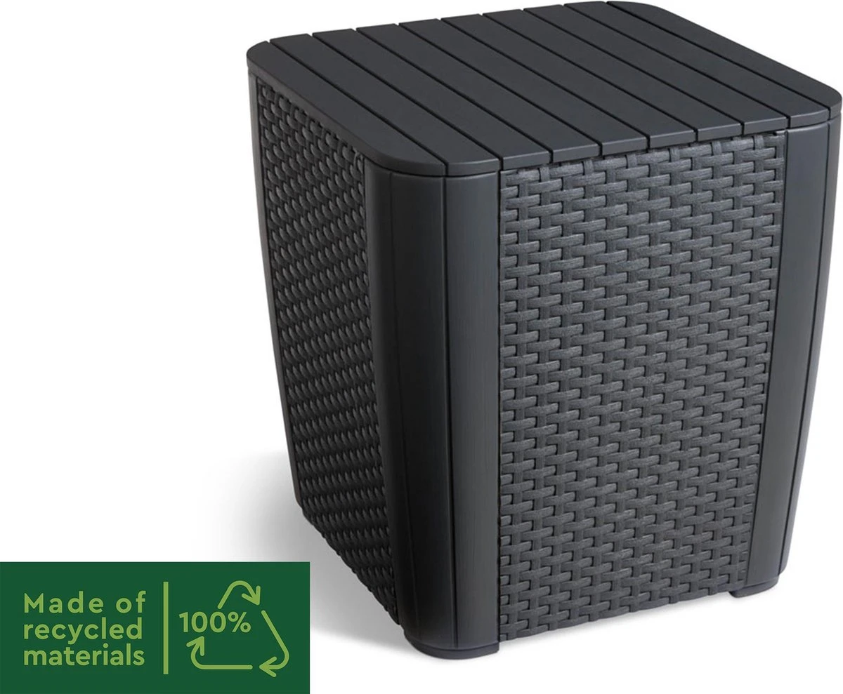 ALLIBERT Keter Luzon Opbergtafel - 39x39x43cm - Donkergrijs 7 ALLIBERT Keter Luzon Opbergtafel - 39x39x43cm - Donkergrijs - Afbeelding 7