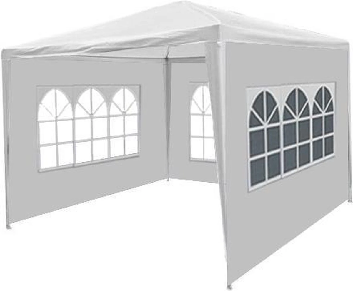 Partytent 3x3m Budget Wit Met Drie Zijwanden 3 Partytent 3x3m Budget Wit Met Drie Zijwanden - Afbeelding 3
