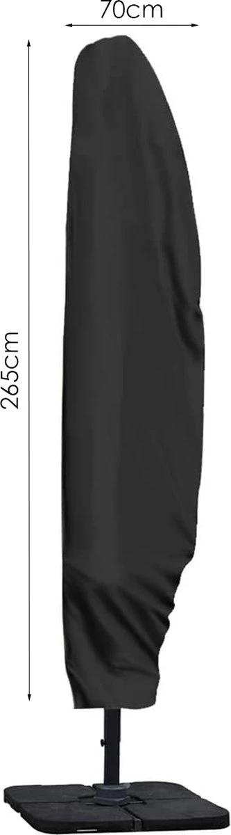 Parasolhoes Voor Zweefparasol - 265 Cm - Zwart - Waterbestendige Hoes Voor Parasol - Parasolhoes Staande Parasol Met Rits 4 Parasolhoes Voor Zweefparasol - 265 Cm - Zwart - Waterbestendige Hoes Voor Parasol - Parasolhoes Staande Parasol Met Rits - Afbeelding 4