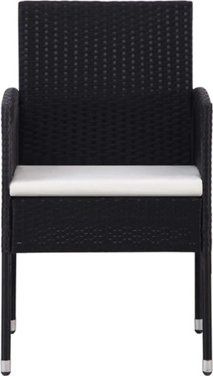 VidaXL 7-delige Tuinset Poly Rattan Zwart 10 VidaXL 7-delige Tuinset Poly Rattan Zwart - Afbeelding 10