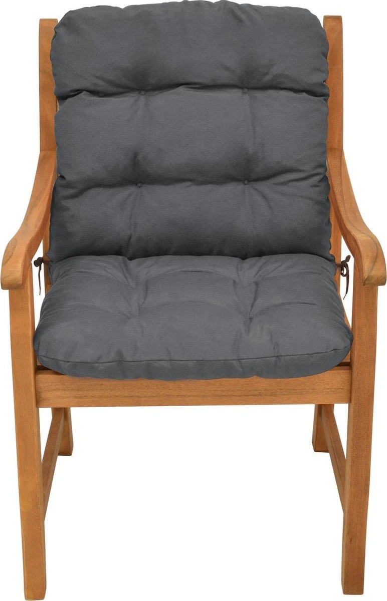 Beautissu Flair NL – Set Van 2 Tuinkussen Lage Rug Antraciet – 100x50 Cm – Zitkussen Matraskussen Voor Tuin Meubelen 4 Beautissu Flair NL – Set Van 2 Tuinkussen Lage Rug Antraciet – 100x50 Cm – Zitkussen Matraskussen Voor Tuin Meubelen - Afbeelding 4