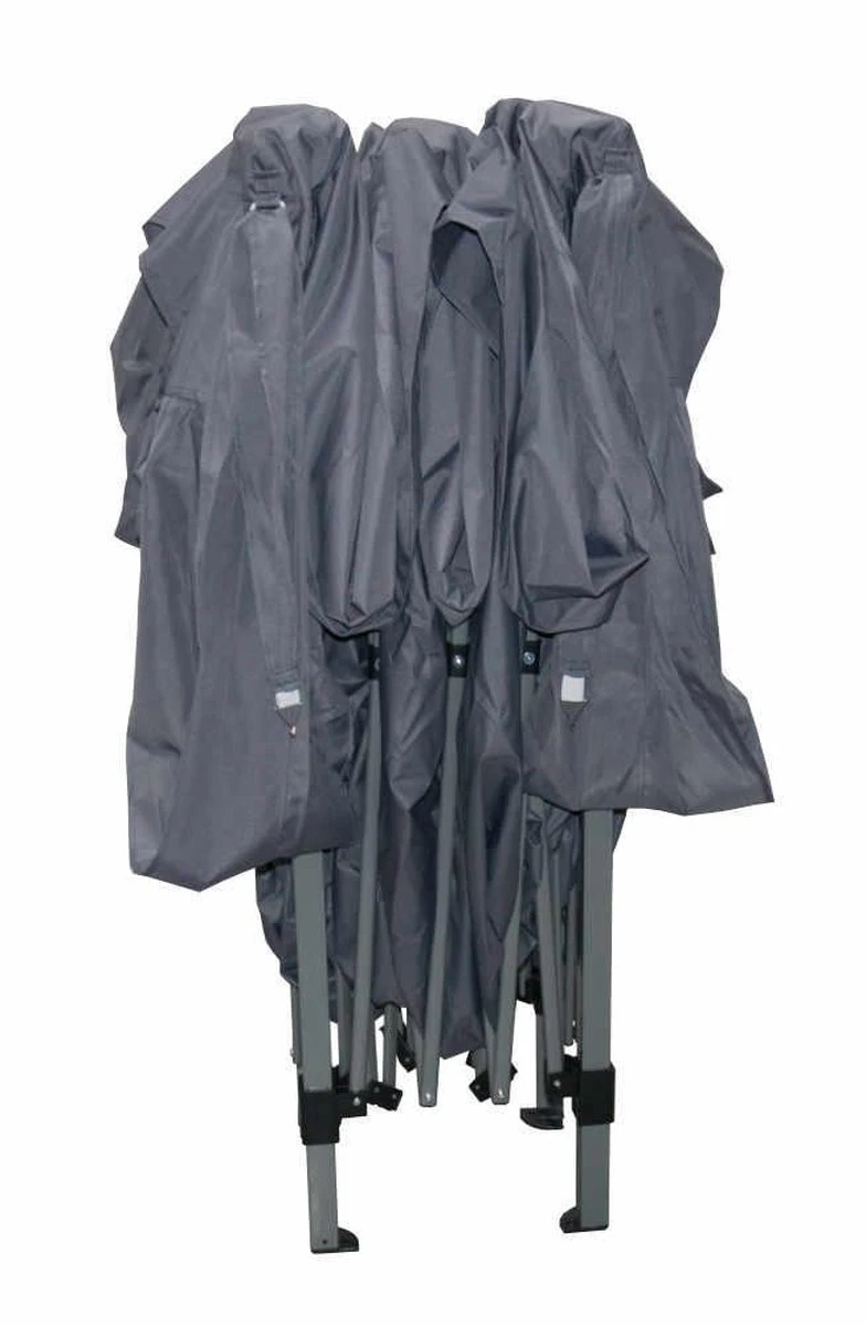 Garden Royal Partytent 3x3m Easy Up Grijs Met 2 Zijwanden 4 Garden Royal Partytent 3x3m Easy Up Grijs Met 2 Zijwanden - Afbeelding 4