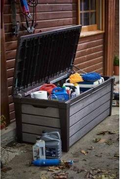 Keter Brushwood Opbergbox - Kussenbox - 455L - 145x69,7x60,3cm - Grafiet -Fijne Tuinmeubelwinkel 813x1200 1