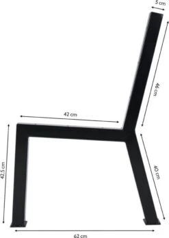 MaximaVida Set Industriële Bankpoten New York- Zwart Gecoat - Maak Zelf Je Bank -Fijne Tuinmeubelwinkel 851x1200
