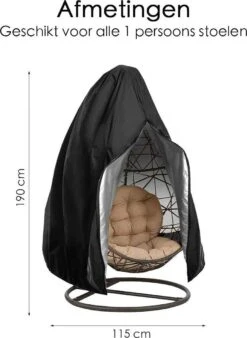 Beschermhoes Hangstoel Egg - Waterproof - Universeel Model - Hoes Van Egg Chair - Waterdichte Beschermer Voor Egg Stoel Met Standaard -Fijne Tuinmeubelwinkel 877x1200
