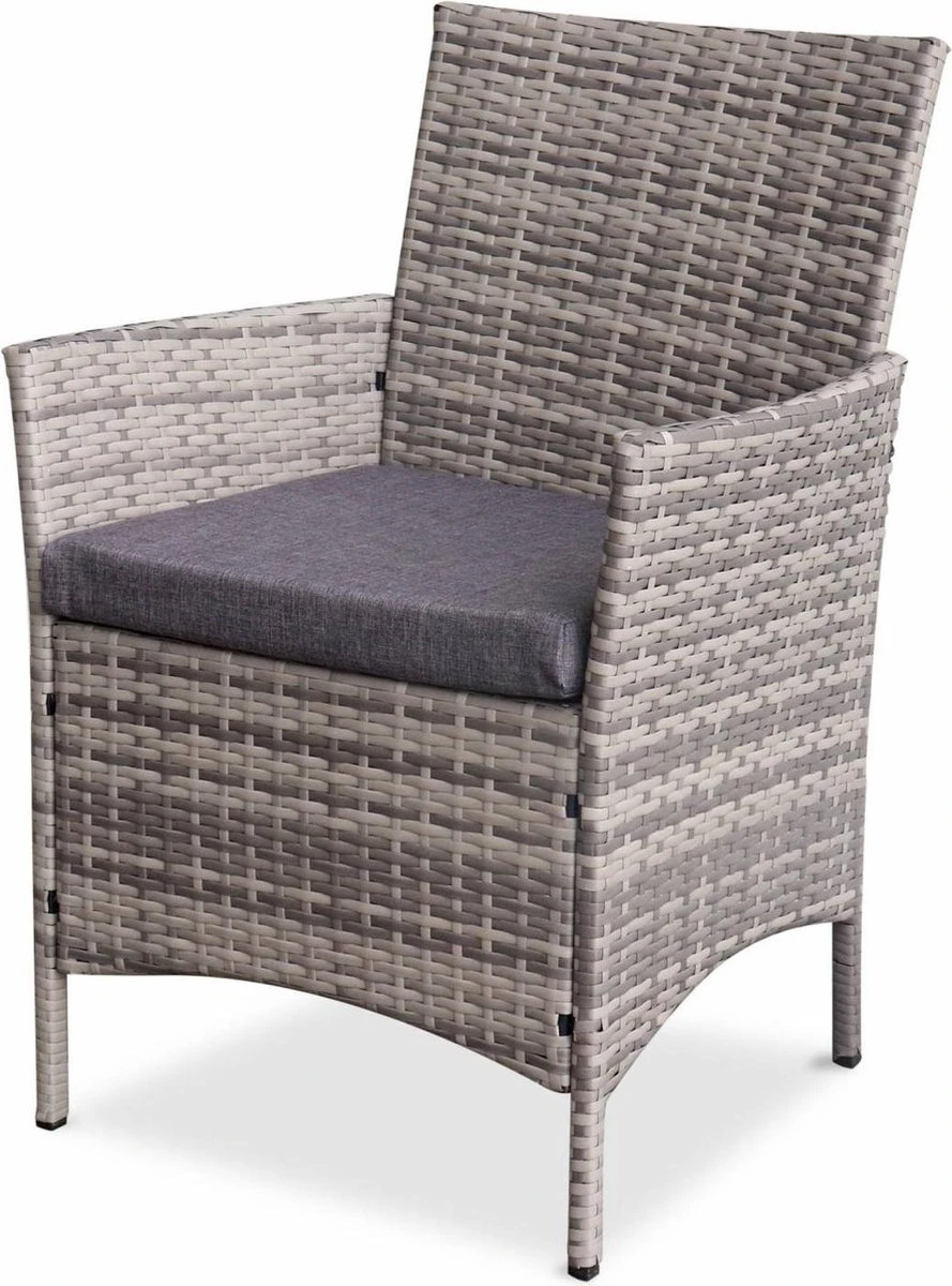 Alice's Garden Loungeset Moltès - 4 Plaatsen - Wicker - Kleine Set - Tinten Grijs/grijs 4 Alice's Garden Loungeset Moltès - 4 Plaatsen - Wicker - Kleine Set - Tinten Grijs/grijs - Afbeelding 4