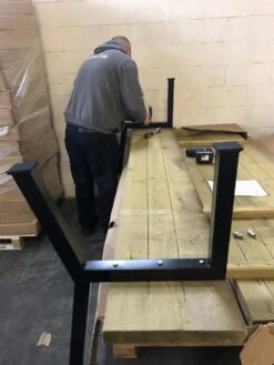 MaximaVida Set Industriële Bankpoten New York- Zwart Gecoat - Maak Zelf Je Bank -Fijne Tuinmeubelwinkel 900x1200 6