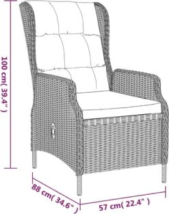 VidaXL 5-delige Tuinset Poly Rattan Bruin -Fijne Tuinmeubelwinkel 947x1200