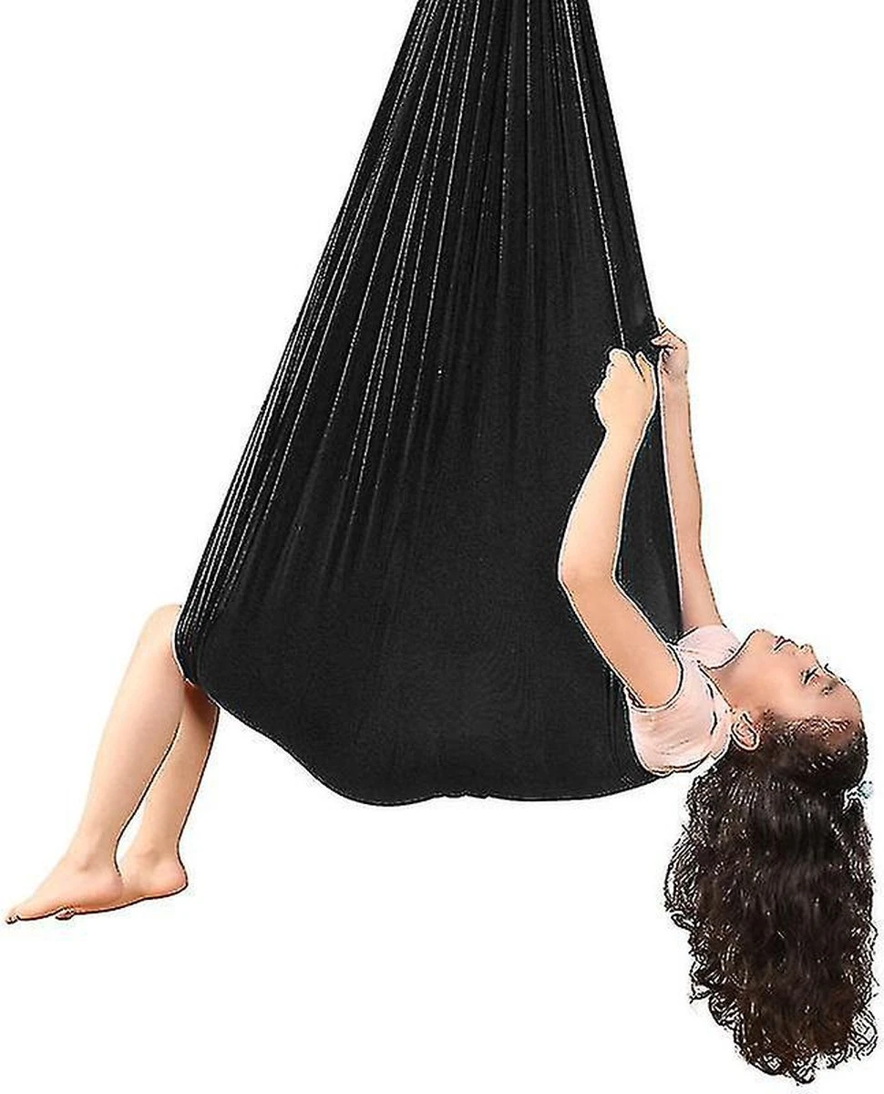 Merkloos Schommelstoel - Hangmat - Schommel - Kalmerend - Luchtdoorlatend - Kinderen - Zwart 1 Merkloos Schommelstoel - Hangmat - Schommel - Kalmerend - Luchtdoorlatend - Kinderen - Zwart