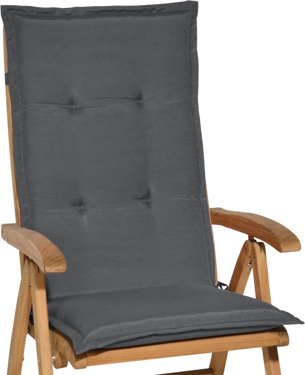 Beautissu Loft HL – Set Van 4 Tuinkussens Hoge Rug 120x50x6 Cm Kussen Grafiet Grijs Tuinstoelkussens Zitkussen Tuinstoel 5 Beautissu Loft HL – Set Van 4 Tuinkussens Hoge Rug 120x50x6 Cm Kussen Grafiet Grijs Tuinstoelkussens Zitkussen Tuinstoel - Afbeelding 5