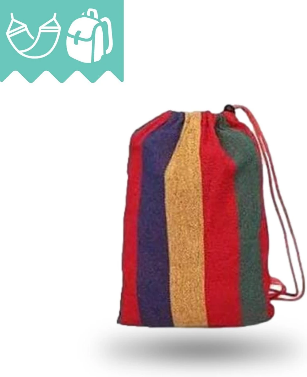 Dubbele Hangmat Rood - 1 Of 2 Persoons - Lig Oppervlak 190x150cm - Lengte 260cm 7 Dubbele Hangmat Rood - 1 Of 2 Persoons - Lig Oppervlak 190x150cm - Lengte 260cm - Afbeelding 7